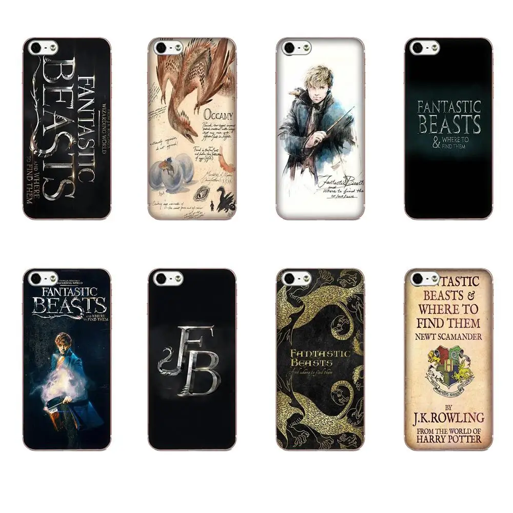 Фантастические звери и где их найти для Apple iPhone 4 4S 5 5C 5S SE 6 6S 7 8 Plus X XS Max XR Мягкая
