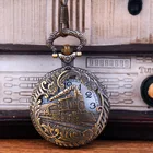 Винтажные кварцевые карманные часы со шлейфом, полые, в стиле стимпанк, карманные часы на брелок, мужские и женские ожерелья, Подвесные часы, подарки