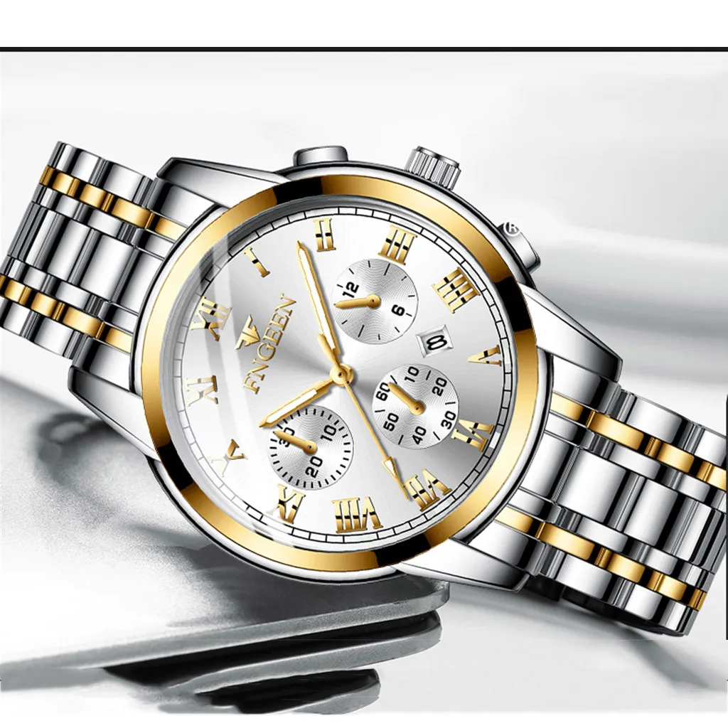 FNGEEN Watches Men Luxury Brand LIGE Chronograph Men Sports Watches Waterproof Full Steel Quartz Men's Watch Relogio Masculino