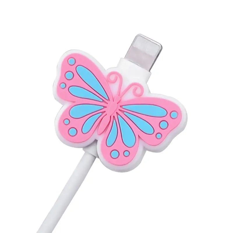 8 Милый usb-кабель для зарядки в форме насекомых, мягкий силиконовый кабель для передачи данных, защитный Шнур для iPhone, аксессуары для смартфонов - Цвет: 8