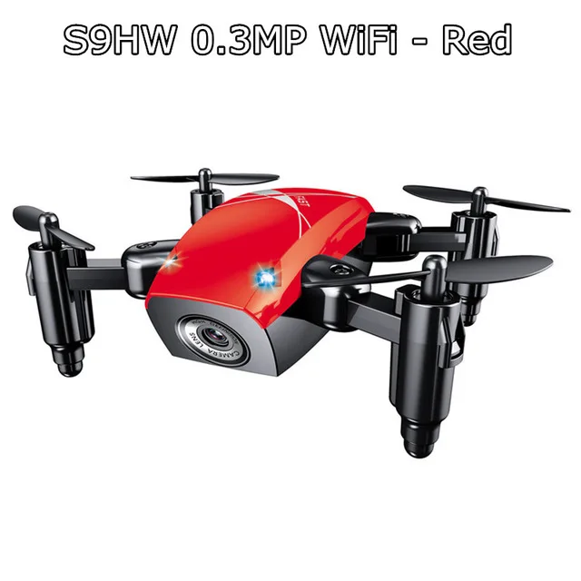 S9W 30W Cam Red S9W мини-Дрон с камерой S9 без камеры RC Квадрокоптер складной высота удержания Дрон WiFi FPV карманная игрушка - Цвет: S9W 30W Cam Red