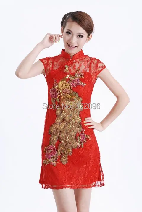 Шанхай история Павлин платья высокого класса Восточный Феникс Cheongsam китайские