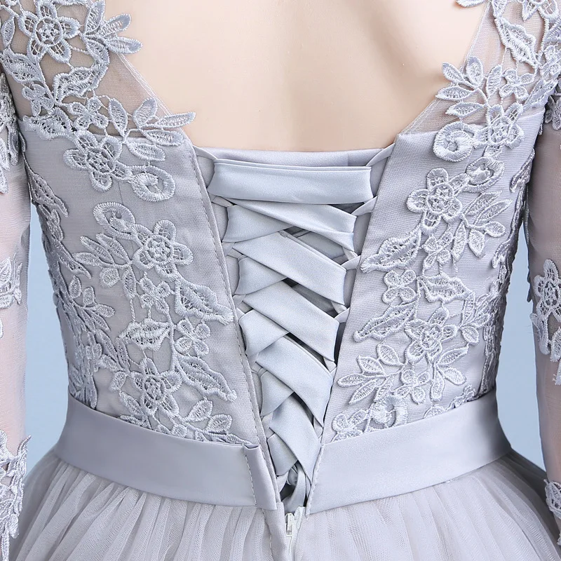 Длинное вечернее платье SOCCI со шнуровкой и аппликацией на спине для невесты