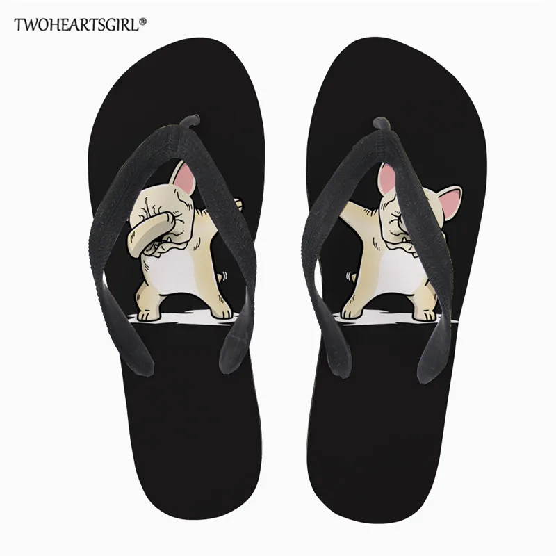 Twoheartsgirl панель в форме французского бульдога дома легкие шлепанцы домашняя обувь