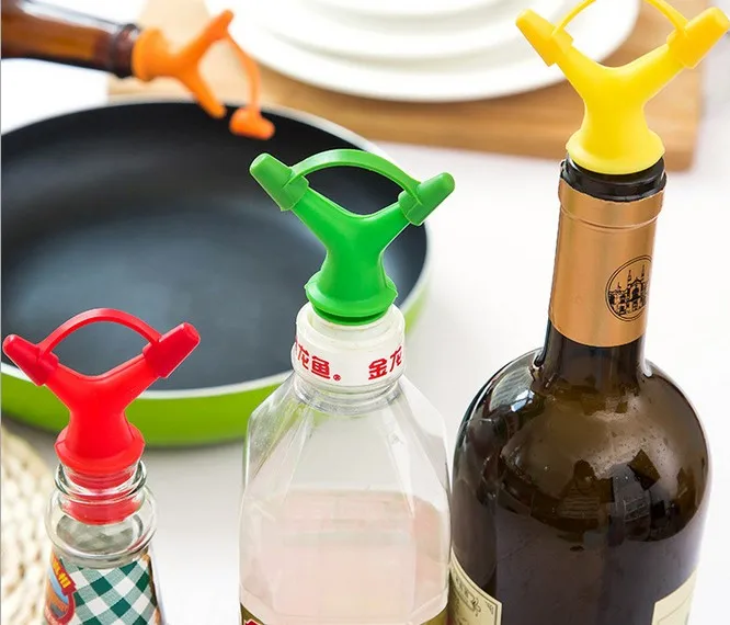 1 шт. бутылка с двойным маслом пробка для рта пластиковая соус бутыли