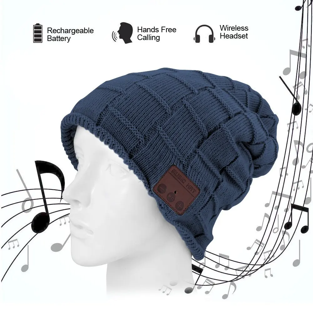 Bluetooth шапка музыкальная теплая с беспроводными наушниками гарнитура