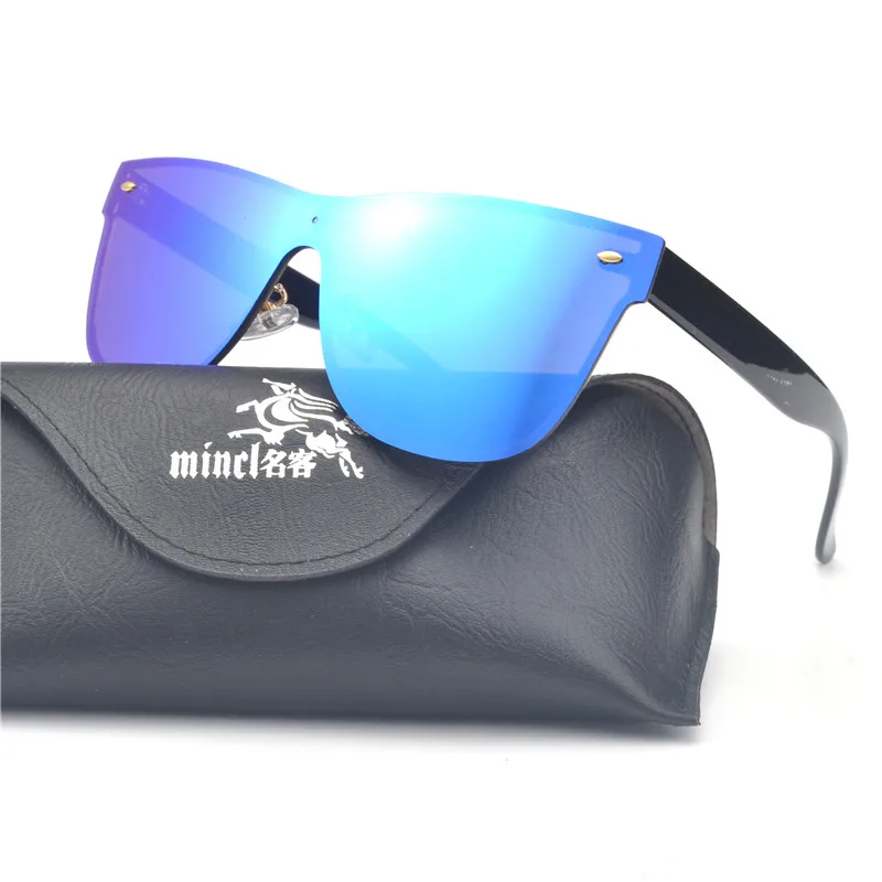 MINCL/с плоским верхом Мужские квадратные солнцезащитные очки фирменный дизайн с