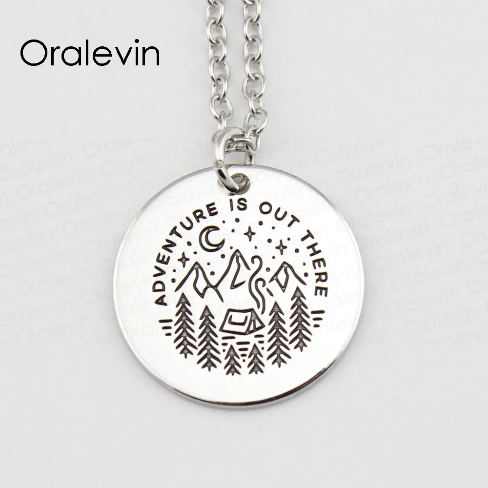 

ADVENTURE IS OUT THERE Pendant Charms Necklace Gift Jewelry 10Pcs/Lot #LN483
