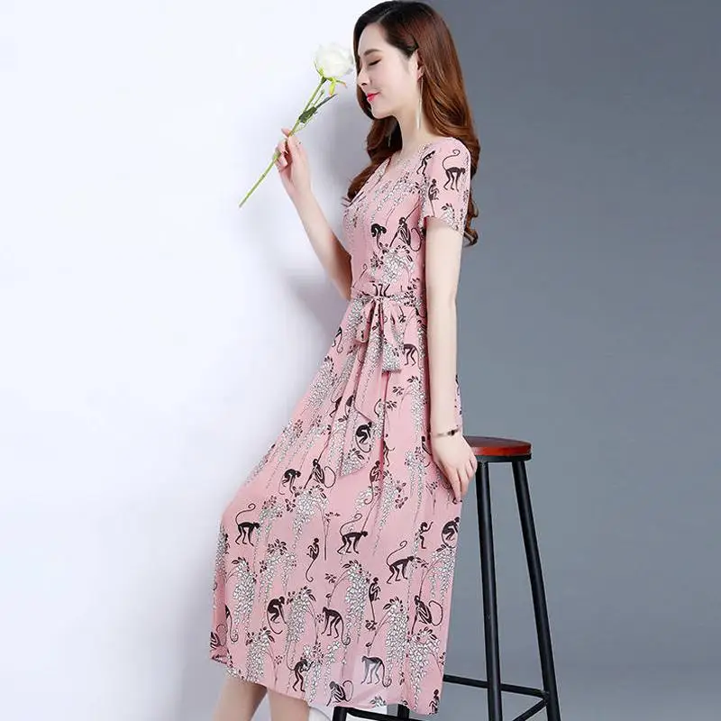 Yfashion Для женщин длинные Стиль футболка с круглым воротом и короткими простые