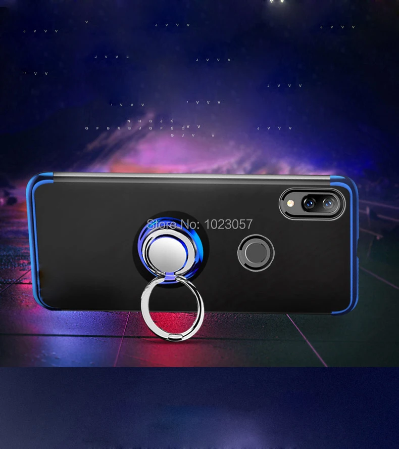 Huawei Y7 Y9 Y6 чехол P Smart металлическое кольцо держатель Магнитный силиконовый чехол для huawei Y6 Y7 Prime Pro Y72019 6,26 дюймов