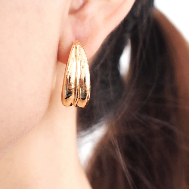 Модные крупные серьги гвоздики MANILAI из сплава Женские уникальные дизайнерские