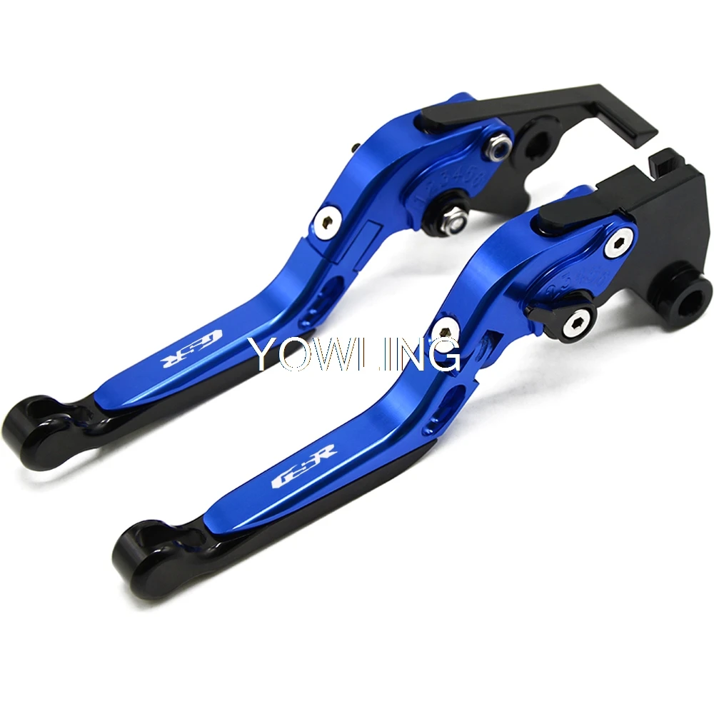 blue black Для SUZUKI GSR 750 2011- GSR 600 2006-2011 GSR 400 2008-2012 аксессуары для мотоциклов CNC Короткие тормозные рычаги сцепления логотип GSR - Цвет: blue black