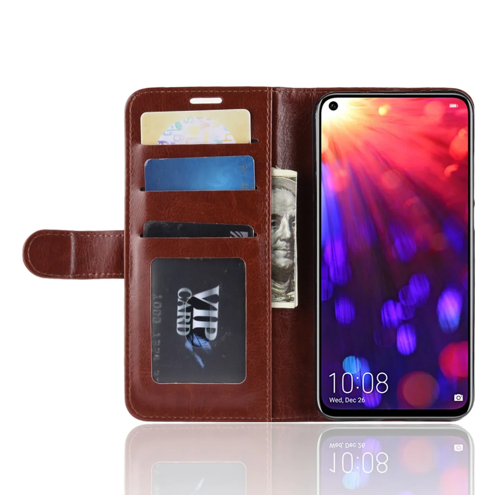 HUDOSSEN For Huawei Honor View 20 PCT-LX9 PCT-L29 Case Luxury Flip PU Leather Back Cover View20 Phone Accessories | Мобильные