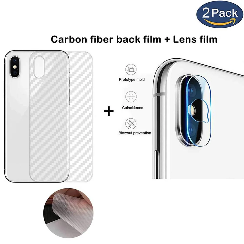 Защитное стекло NYFundas закаленное + Углеволокно для iphone 7 8 6 6S Plus XS MAX XR X|Защитные