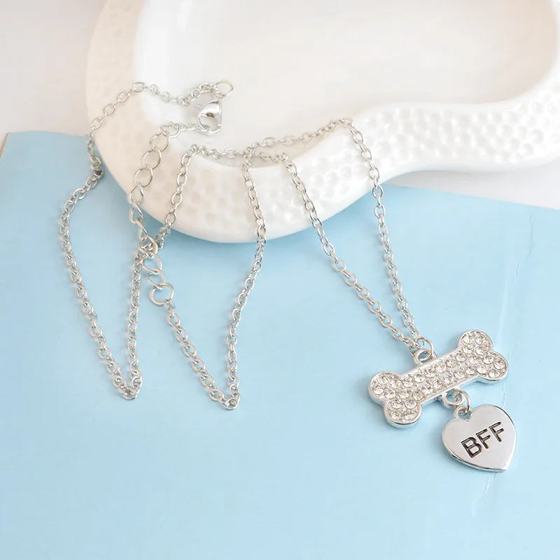 2 шт./компл. .. Ожерелье сердце и амулет лапа мужской Воротник Лучшие Друзья BFF