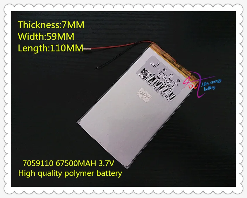 3 7 В 6750 мАч 7059110 полимерный литий ионный/литий ионный аккумулятор для POWER BANK tablet pc