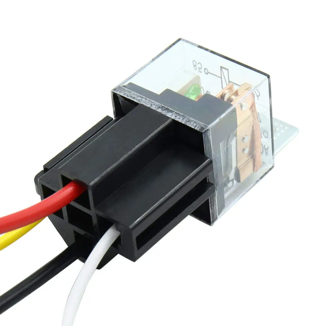 X Autohaux водонепроницаемый DC 12V 80A SPST Авто автомобильное реле 4 Pin провода W/Жгут