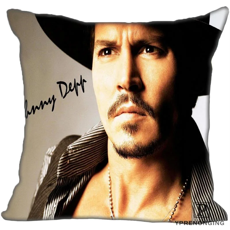 Best Custom Johnny-Depp(1) Наволочка на подушку, спальня домашний квадратный наволочка на молнии(одна сторона)#190404-01-105