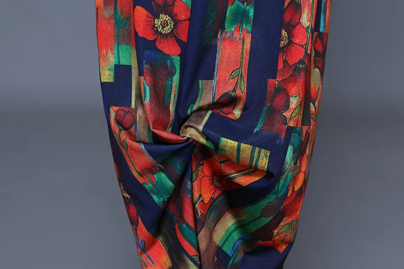 woman summer autumn printing Harem pants loose thin wide leg harem elastic waist long trousers female | Женская одежда