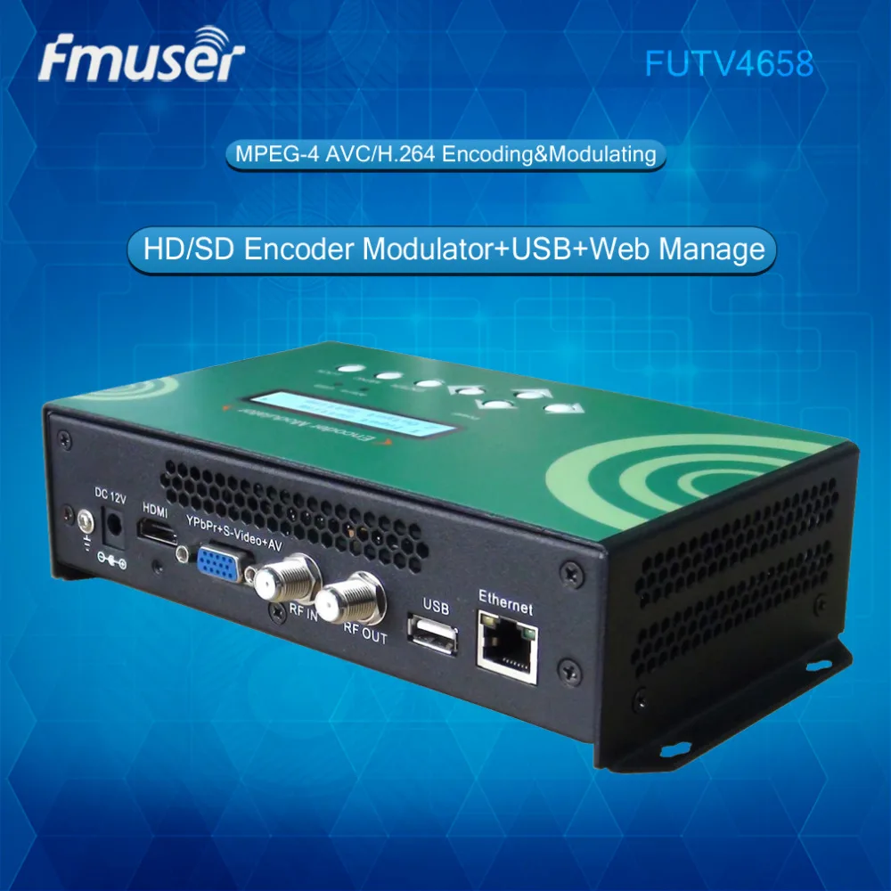 FMUSER фу ТВ 4658 IP dvb-t HD кодер HDMI цифровой модулятор | Электроника