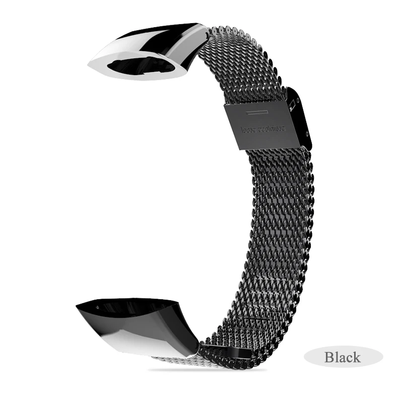 Black Mijobs Honor Band 3 ремешок Миланский ремешок на запястье для huawei Honor Band 3 браслет металлический нержавеющая сталь Аксессуары для смарт-браслета - Цвет: Black