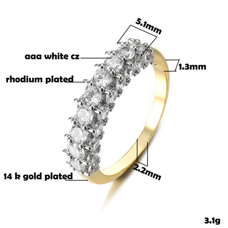 Высокое качество кольца CZ обручальное кольцо из Стразы для женщин кубический