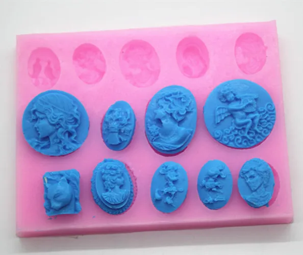 

Силиконовая форма K024, форма для портретной медали, форма для выпечки, форма для помадки, торта, фотоформа