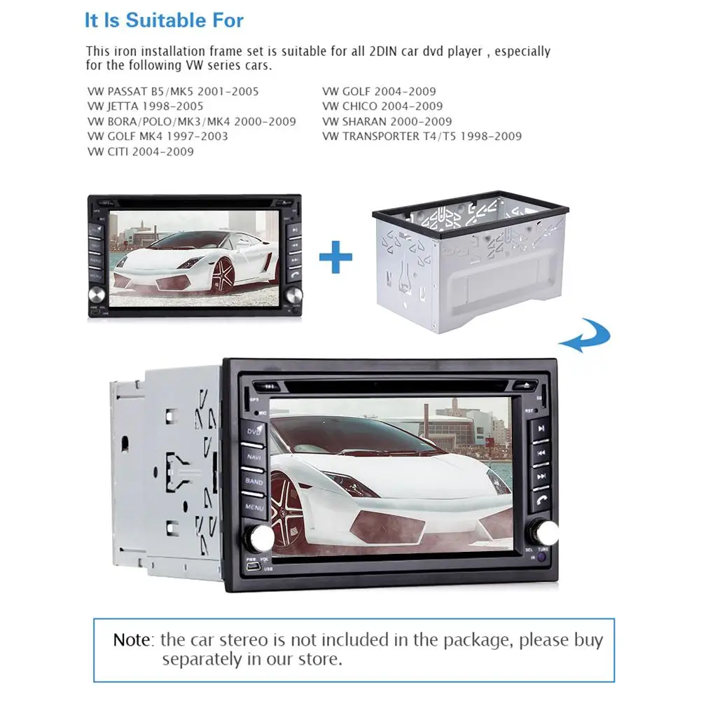 2 Din Android автомобильный Медиа DVD MP5 плеер радио Монтажная Рамка для