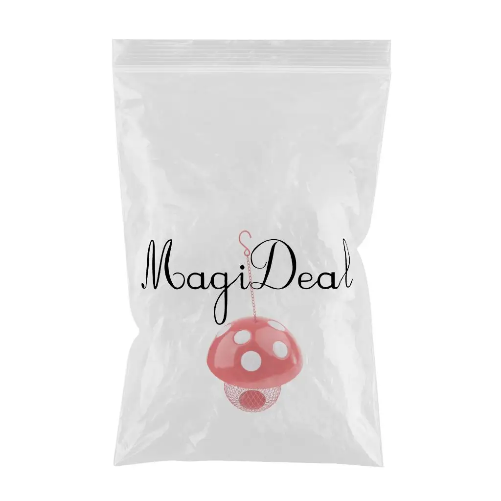 Magideal подвесной кормушка для птиц форма гриба попугай доказательство железа семена дикорастущих растений открытый задний двор домашний сад Декор