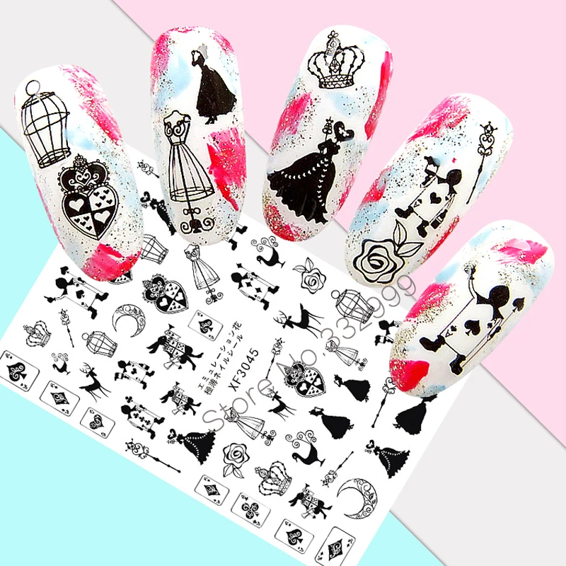 Наклейки для дизайна ногтей 3D наклейки на заднюю стенку самодельные аксессуары