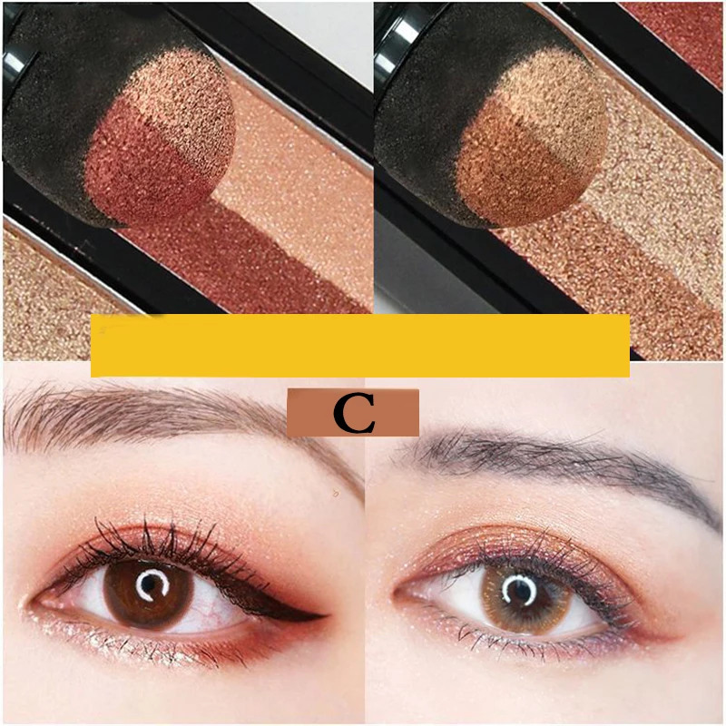 4 цвета градиент модные тени для век легко носить макияж палитра Лидер продаж