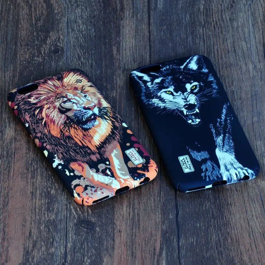 Классический чехол с животными для iPhone 6 Plus 6S гладкая жесткая задняя крышка