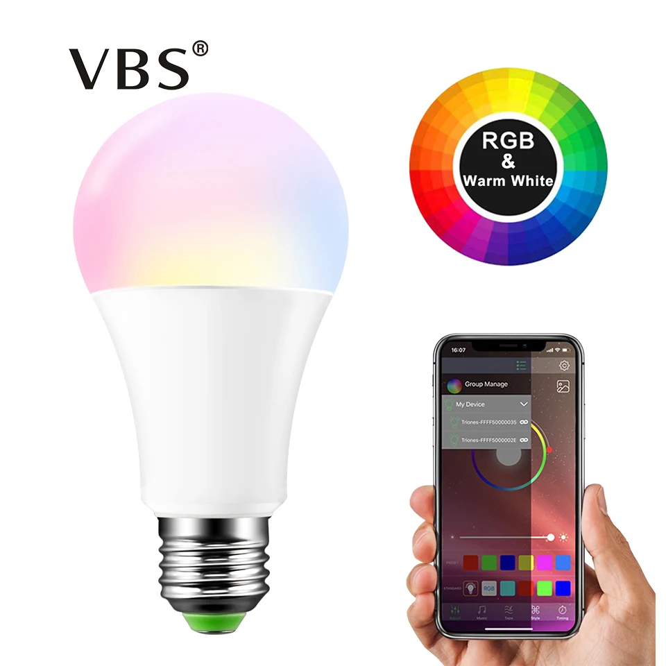Смарт Bluetooth лампы Беспроводной RGB настольная лампа 15 Вт светодиодный Магия RGBW/RGBWW