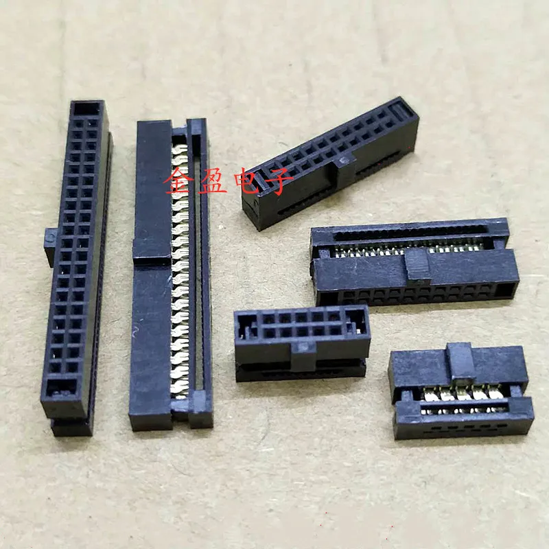 10 шт./лот 1,27 мм Шаг IDC 6P 8 10 12 14 16 20 24 26-30; большие размеры 34-40 50 Pin FC наружный коллектор Разъем Кабельный