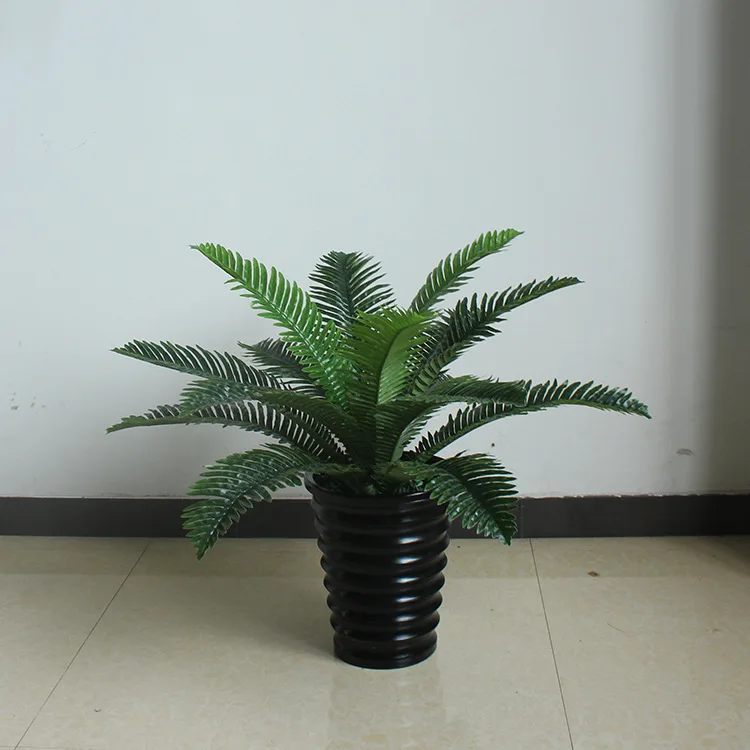 Искусственные растения 70 см Подсолнух папоротник листья cycad бонсай мини дерево