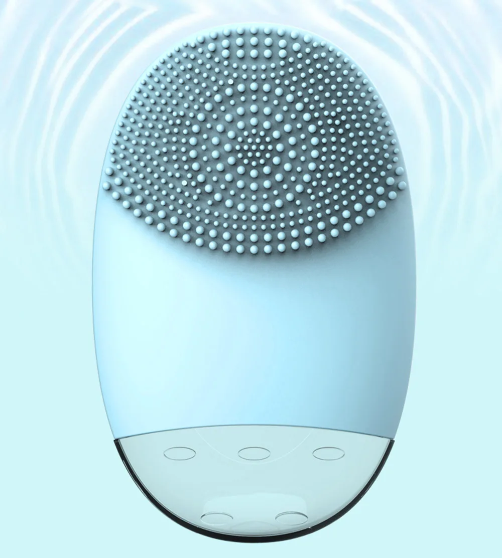 BLUE Электрическая Очищающая щетка для лица Lunaing Mini 2, для кожи, без отмерших углов, для очистки пор, против старения, от морщин, силиконовая щетка Foreoing - Цвет: BLUE