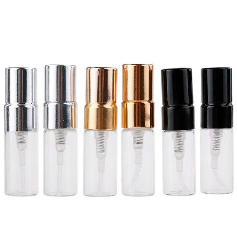 

2ML Travel Portable Clear Mini Glass Spray Perfume Bottle 2cc Sample Parfum Atomizer Container LX3698