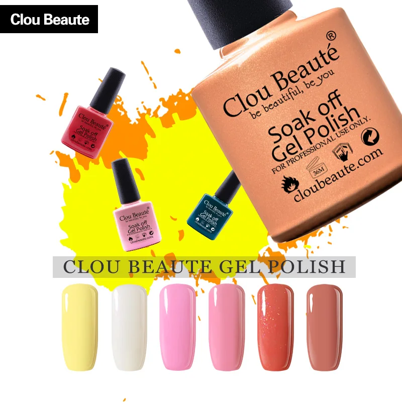 Гель лак для ногтей Clou Beaute УФ unhas em гель грунтовка впитывающий 79 ярких цветов