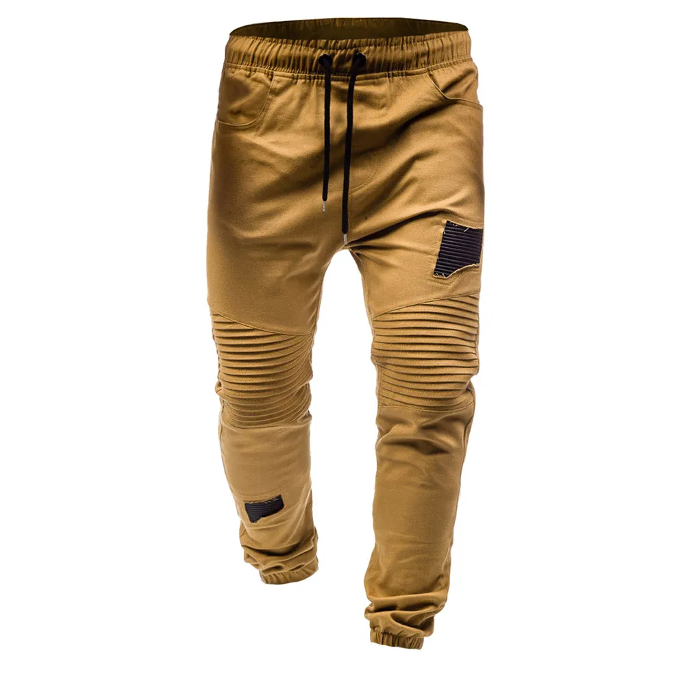 

Men's Drawstring Classic Joggers Pants Zipper Pockets Sport Sweat Pants mens jeans brand streetwear high quality W621