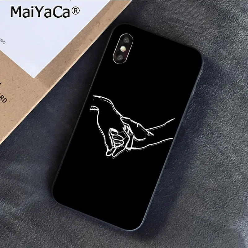 A9 MaiYaCa Minimalist line couple hand Love Phone case For iphone 11 Pro 11Pro Max X XS MAX 6 6S 7 7plus 8 8Plus 5 5S XR - Цвет: A9