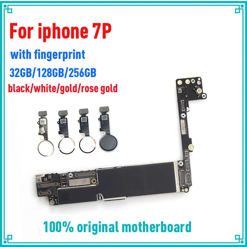 Материнская плата 32 ГБ/128 ГБ/256 ГБ для iphone 7 Plus с Touch ID/без ID бесплатный iCloud P