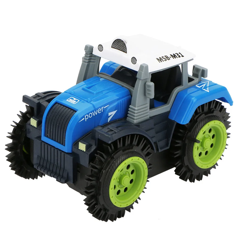 Blue Игрушечные машинки для мальчиков, пластиковые интерактивные машинки, игрушки для детей, литые под давлением, самосвал, машинки, игрушки, большие колеса, детский подарок на день рождения k423 - Цвет: Blue