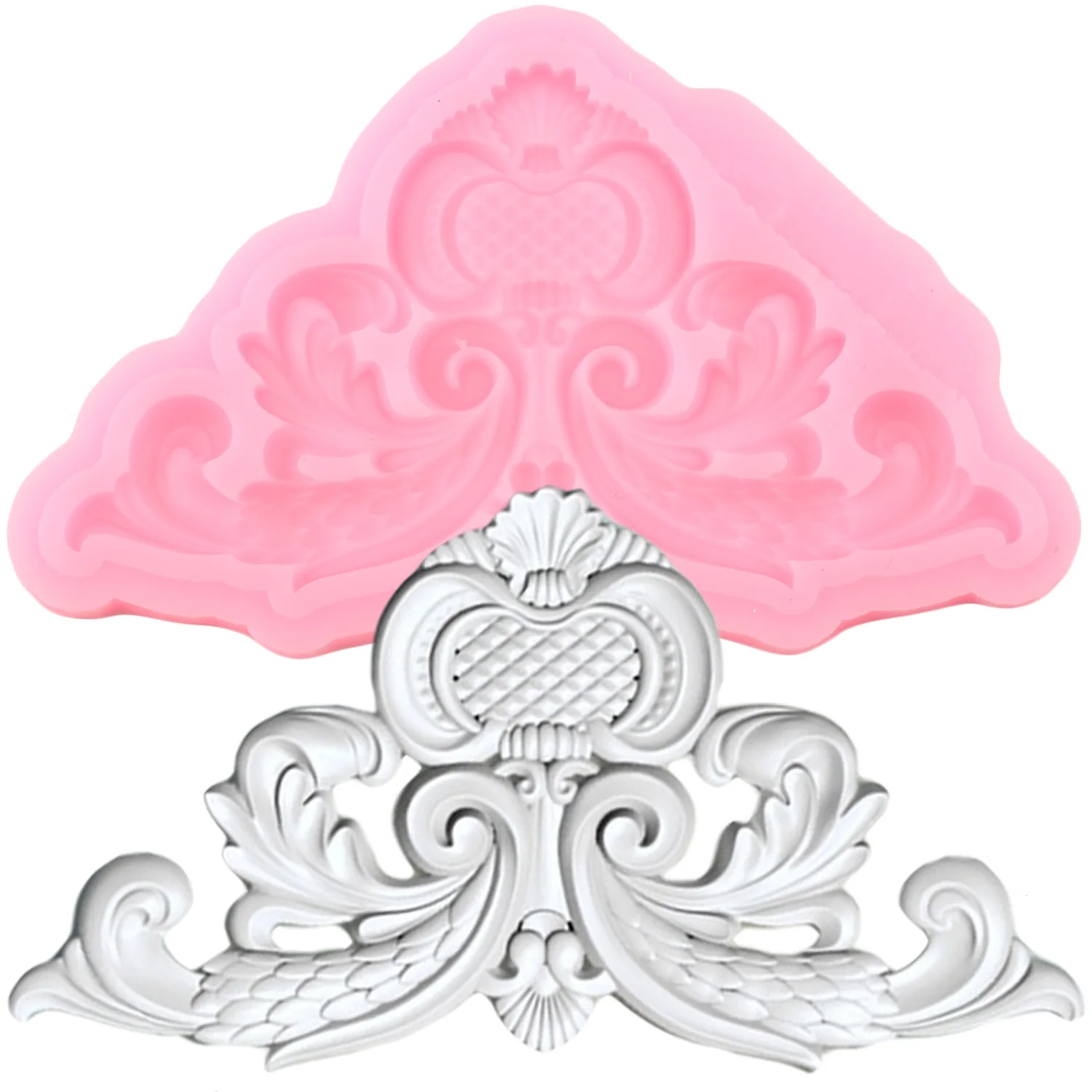 Силиконовая форма с объемными цветами рельефная для выпечки капкейков