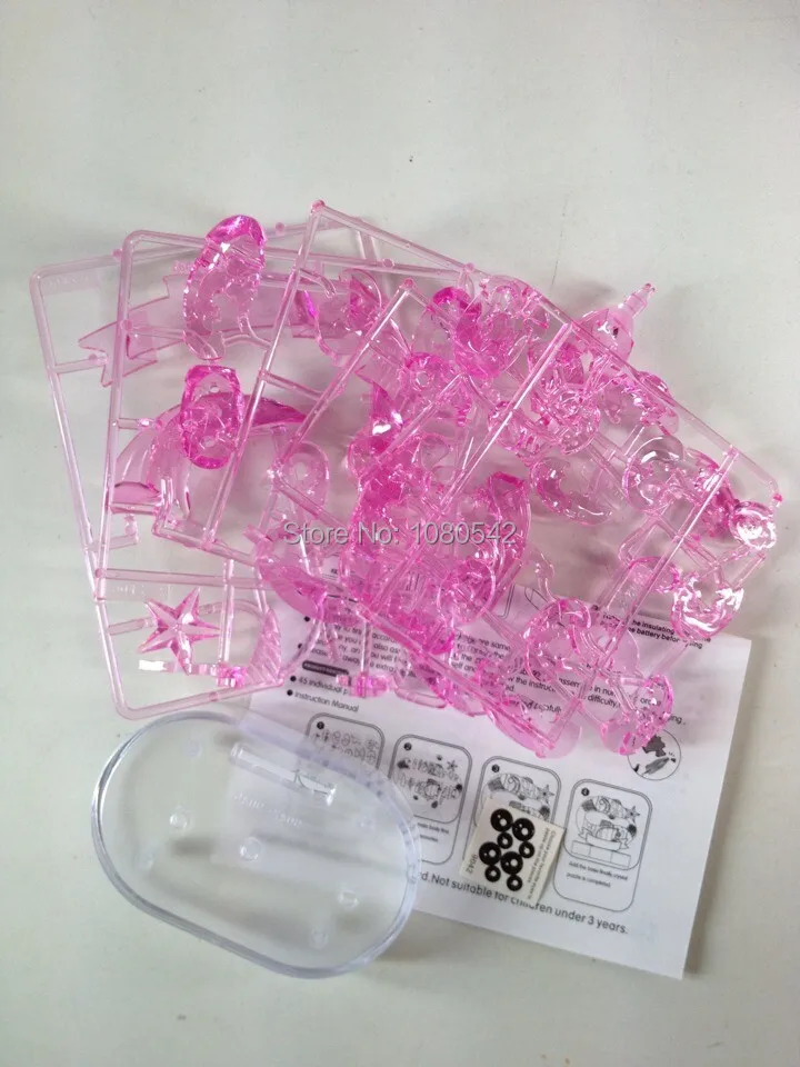 Бесплатная доставка 2014 Новый дизайн DIY Забавные Рыбы Кристалл 3D пазл лучшие