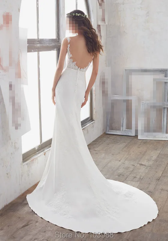 2017 Vestido De Novia Free shipping Strapless A-line gown chiffon back bodice white ivory chapel length train wedding dress | Свадьбы и