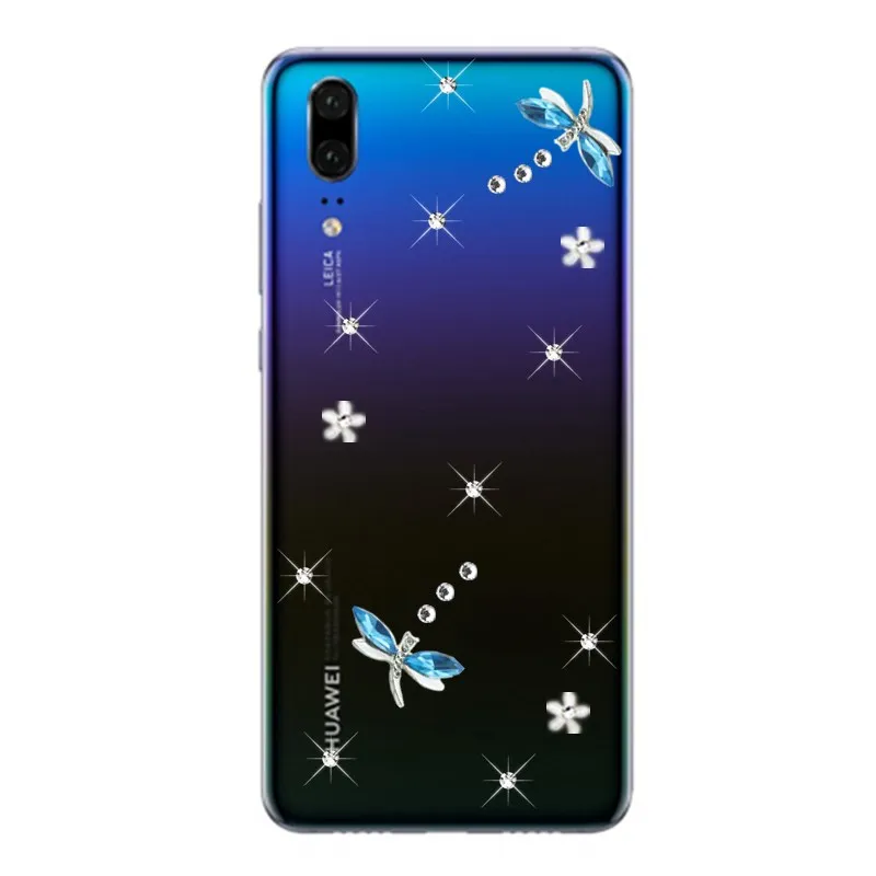 Роскошный Блестящий Кристалл Алмаз Стразы чехол для телефона huawei P20 P10 LITE P Smart 2019