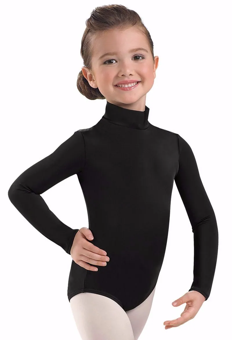 

ICOSTUMES Kids Toddler Lycra Spandex Long Sleeve Turtleneck Leotard Girls Gymnastics Dancewear Ballet Dance Leotards Costumes