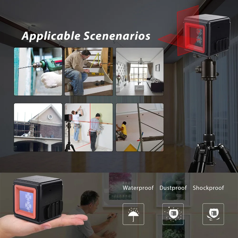 LV2 мини лазерный уровень самонивелирующийся горизонтальный и вертикальный крест