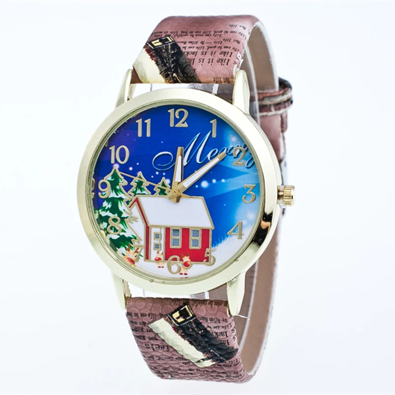 Новые модные мужские и женские студенческие часы сказка рождественский дом