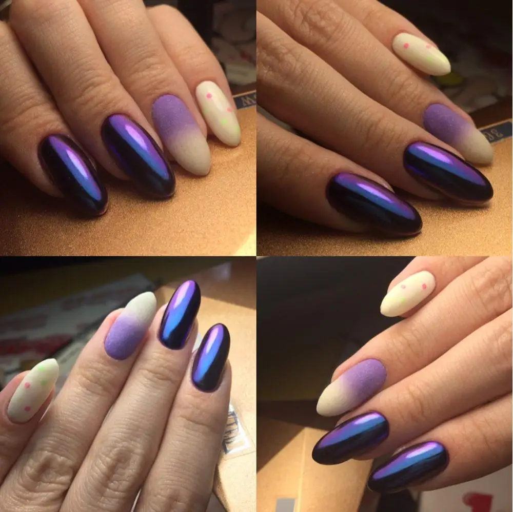 2 г волшебный блеск для ногтей металлический хромовый пигмент блестки зеркальная